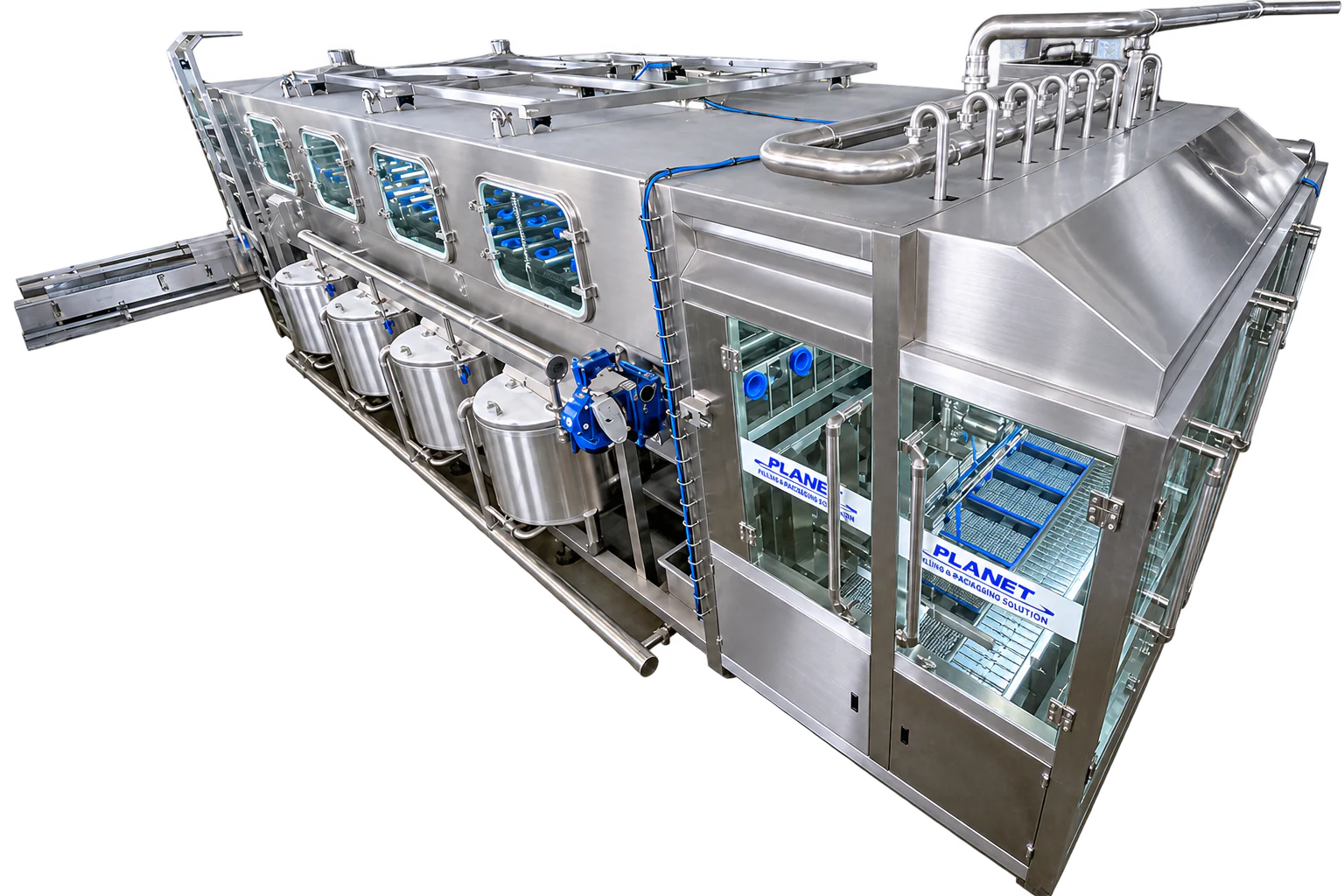 5-gallon washing, filling and capping 3-in-1